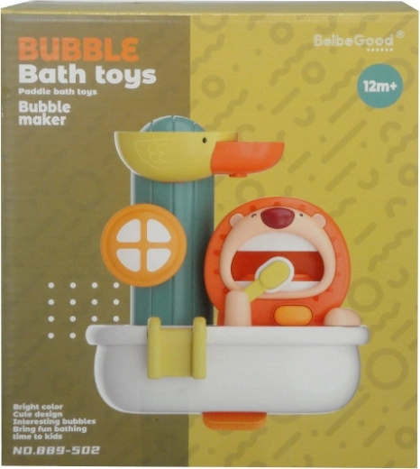 Badespielzeug Löwe mit Zahnbürste und Bläschen