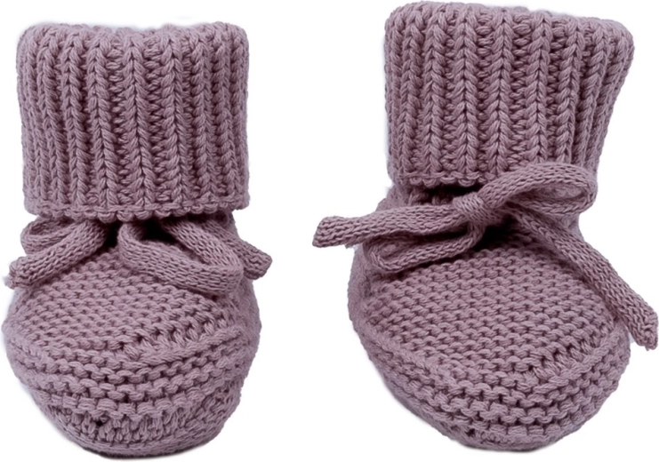 Lodger gestrickte Babyschuhe rose 0–6 Monate