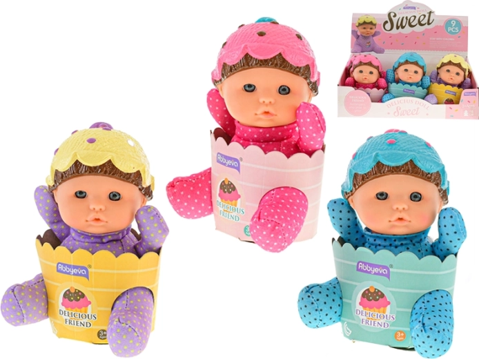 Baby im Körbchen mit weichem Körper 15 cm, 3 Farben