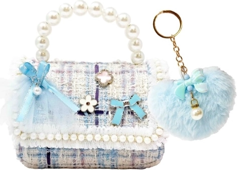 Hot Focus Kinderhandtasche mit Anhänger, blau