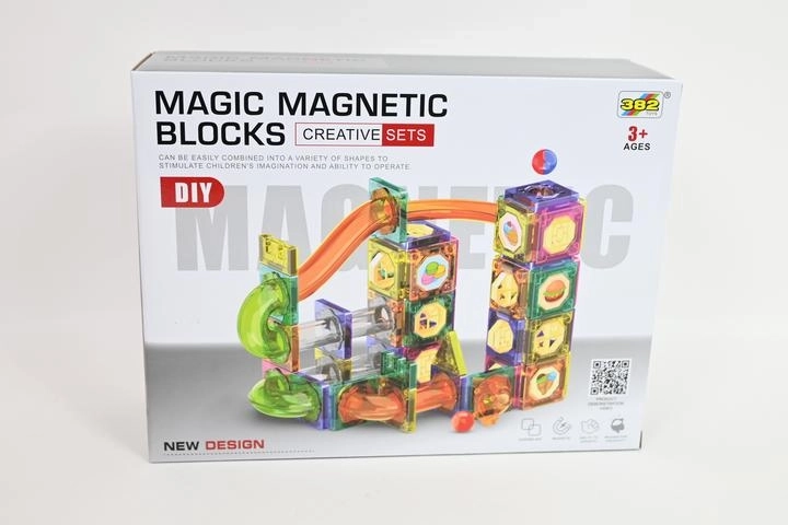 Magnetisches Konstruktionsset – Kugelbahn 94 Teile
