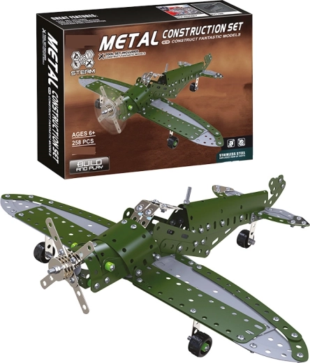 Metallbaukasten Militärflugzeug, 258 Teile