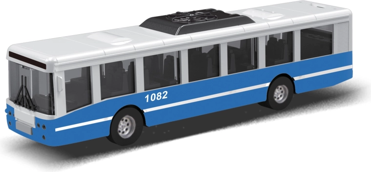 ÖPNV-Bus mit Schwungrad 16 cm – blau
