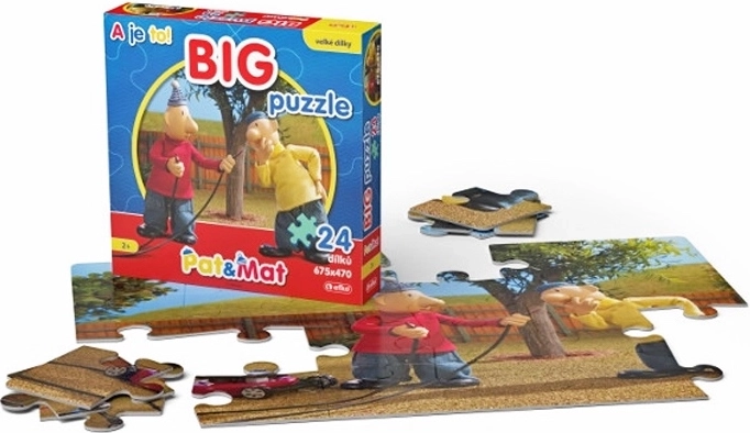 Pat a Mat Puzzle BIG 1 – beidseitiges Bodenpuzzle mit 24 Teilen