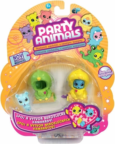 EP Line Party Animals Set mit zwei Teddybären mit Kostümen und Zubehör – Set mit 2 Stück