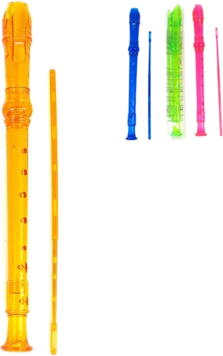 Adar transparente Kinder-Blockflöte mit Reiniger – 1 Stück