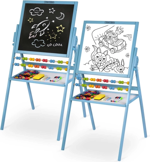 Doppelte Zeichenfläche: Kreide- und magnetische Whiteboard-Seite