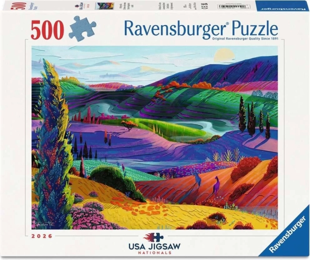 Ravensburger Puzzle USA Jigsaw Nationals 2026 – Wellenartige Hügel (500 Teile)