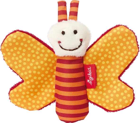 Sigikid erstes Schmusetuch Schmetterling mit Knisterfolie orange