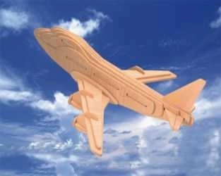 Woodcraft Holz 3D Puzzle Flugzeug Boeing