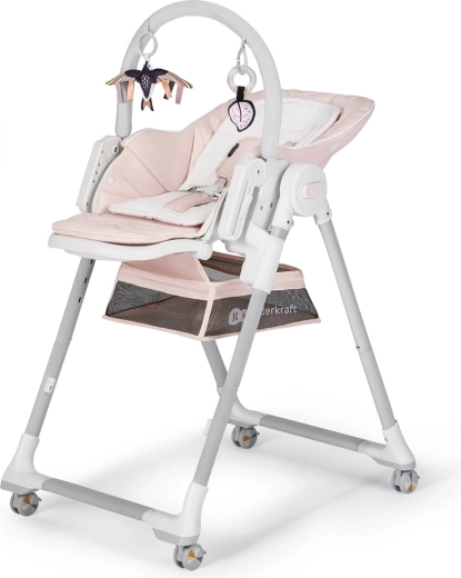 Kinderkraft Select Hochstuhl und Babywippe 2in1 Lastree Pink