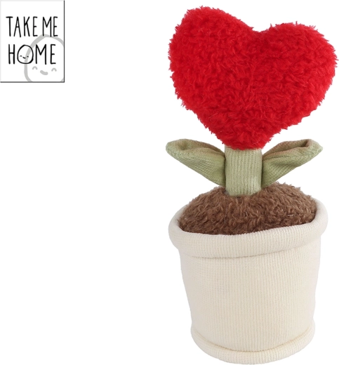 Take Me Home Plüschpflanze Herz rot 16,5 cm