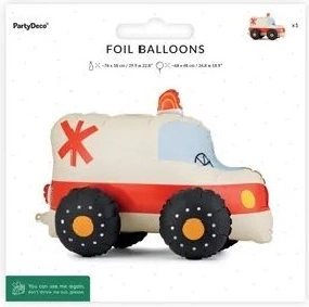 Stehender Folienballon Krankenwagen 68 × 48 cm (Mix)