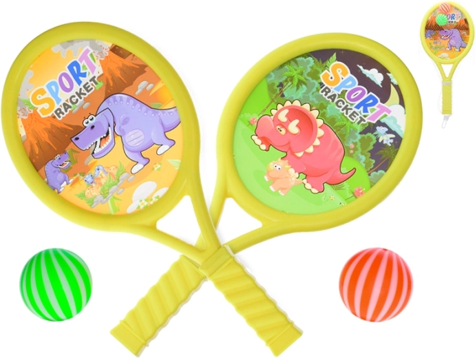 Set aus Kunststoffschlägern 40 cm mit Bällen (2+2)