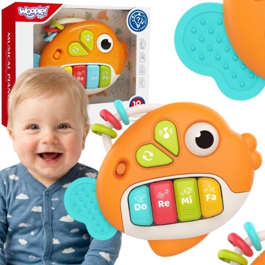 Woopie Baby interaktiver Klavier-Fisch mit Sounds und Licht 18m+