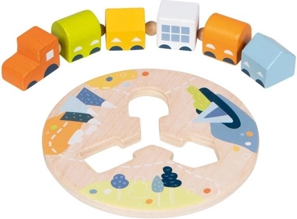 goki Holz-Einfädelzug mit fünf Waggons