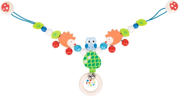 Kinderwagenkette Igel und Eule mit Clips - 1 Stück