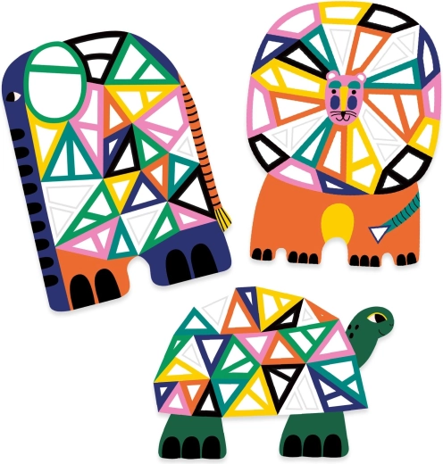 Einfache Mosaike mit Tieren aus der Savanne