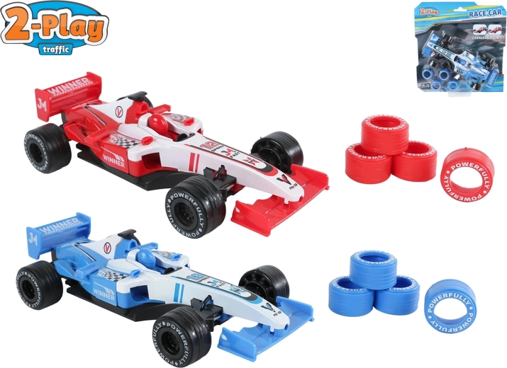 Rennwagen 2-Play Traffic mit Aufziehmotor 17 cm