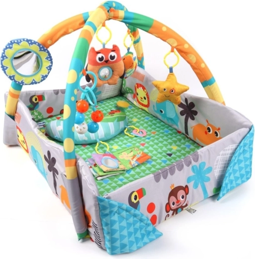 TinyMini Kinder-Spiel- und Lernmatte 4-in-1 Dschungel