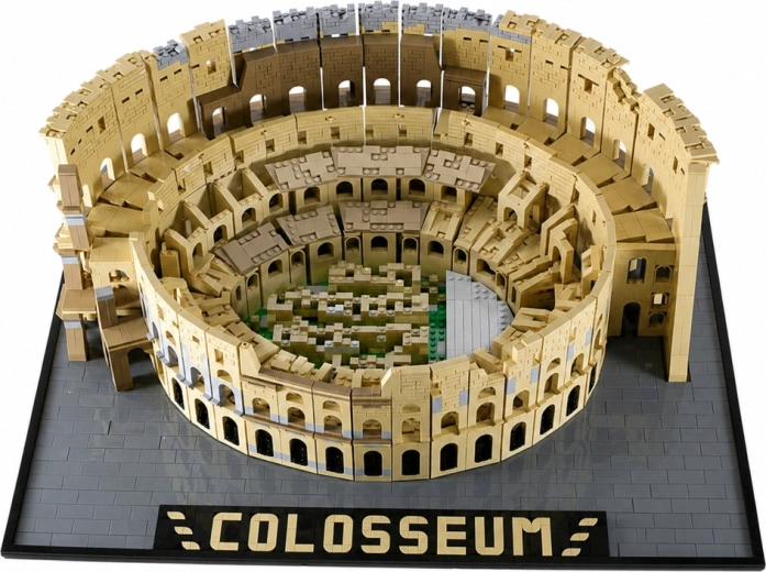 Monumentales Kolosseum-Modell auf einem Präsentationssockel