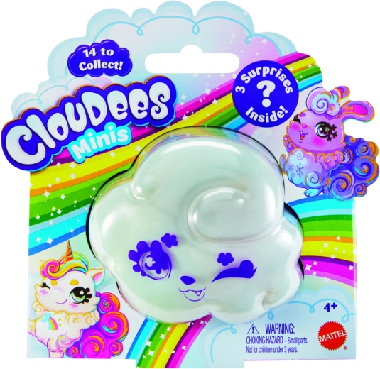 Mattel Cloudees Minis Mini-Tierchen im Wolken-Etui mit Überraschung – 1 Stück