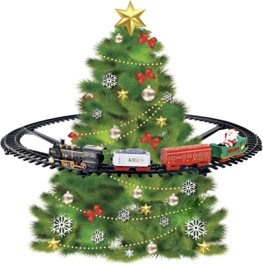 Einfache Montage rund um den Weihnachtsbaum