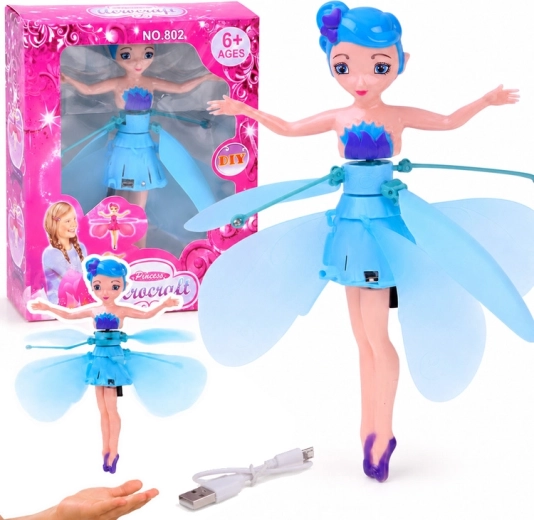 Interaktive fliegende Fee, Puppe mit Handsensor und Licht, 19 cm – 1 Stück