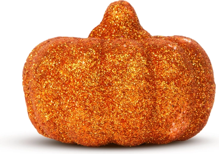 Glitzernde Halloween-Kürbisdekoration 5,2 cm, 4 Stück