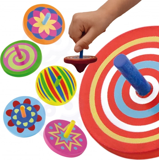 Bunte Holz-Kreisel VIGA