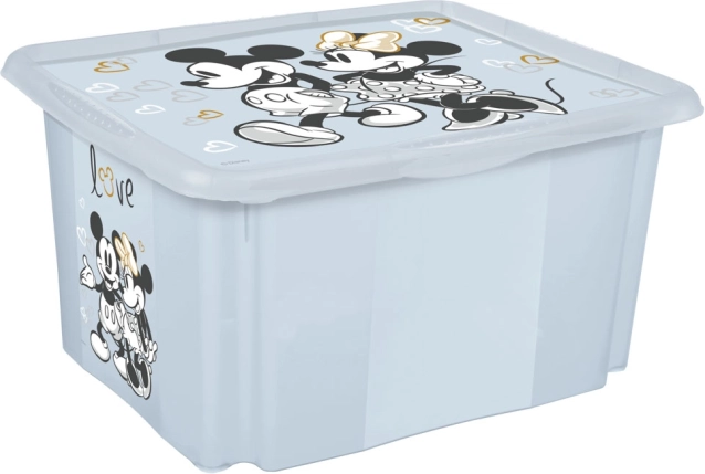 Kleine Aufbewahrungsbox mit Deckel Mickey blau