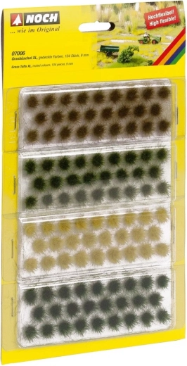 Noch Grasbüschel XL – Set 104 Stk.