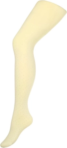 Kinder-Baumwollstrumpfhose New Baby beige mit Punkten 116