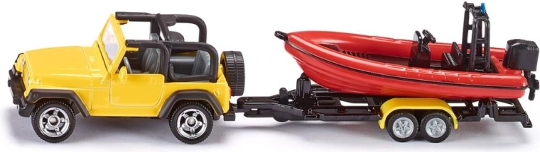 Siku Jeep Wrangler mit Boot – Modell 1:87