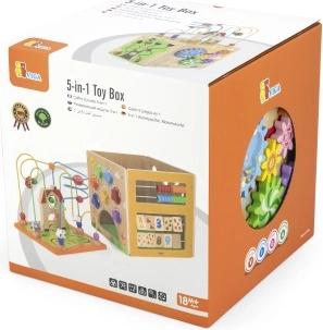 Viga pädagogischer Holzwürfel 5-in-1 mit 3D-Labyrinth
