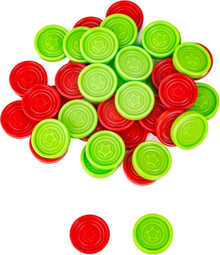42 Spielsteine in zwei Farben