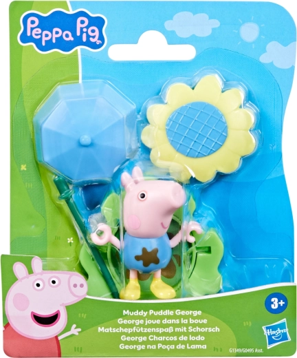 Hasbro – Peppa Wutz: Spaß in der Pfütze – George Figur mit Zubehör