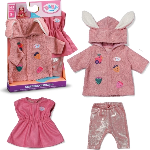 BABY born Set mit Jäckchen und Kleidchen für Puppe 43 cm