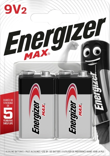 Energizer Max Alkaline 9V Batterie, 2 Stk.