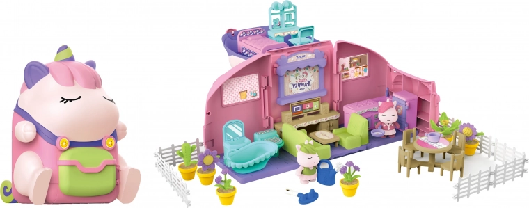 Rucksack Haus Einhorn mit Effekten 2in1