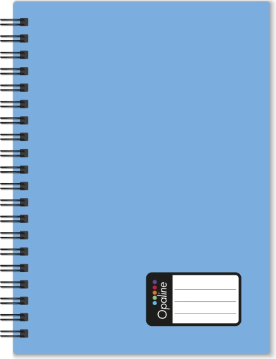 A5-Notizblock Opaline mit Doppelspirale, blau