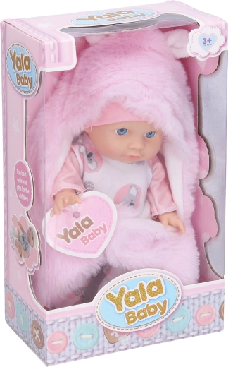 Baby in flauschiger Decke 20 cm