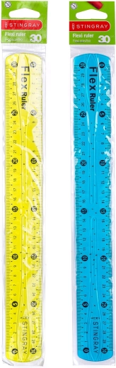 Transparentes Lineal in praktischer Verpackung