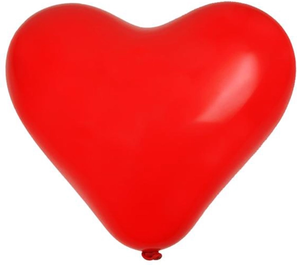 Herzballons 23 cm, 20 Stk., Farbmix