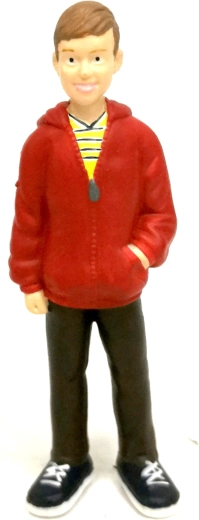 Figur Mann mit Kapuzenpullover 9,7 cm