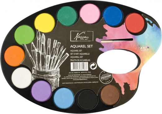 Malerpalette mit Wasserfarbe