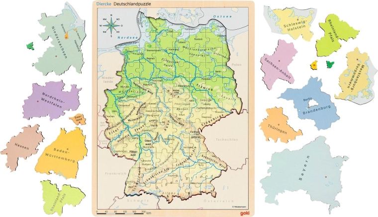Goki pädagogisches Holzpuzzle Deutschland