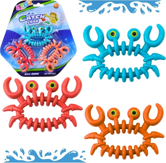 Set bunter Wasserkrabben CATCH CRAB – Taucher-Spiel 3 Stk.