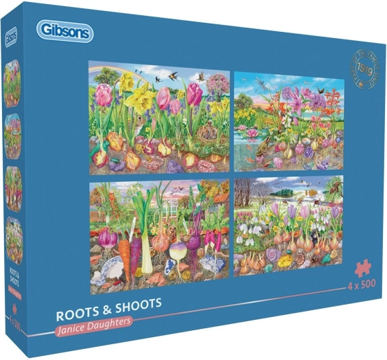 Gibsons Puzzle Wurzeln und Triebe 4×500 Teile