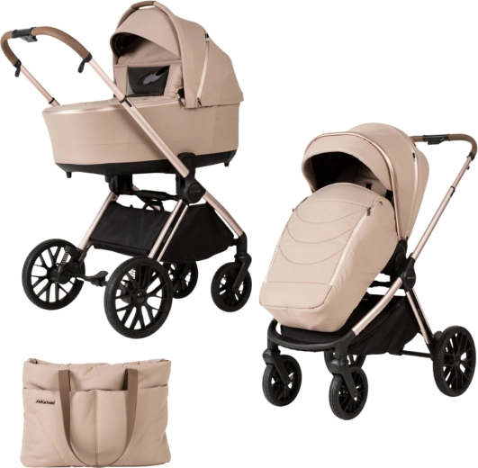 Adamex Bianco Kombikinderwagen 2in1 champagne latte – 2 Champagne Latte